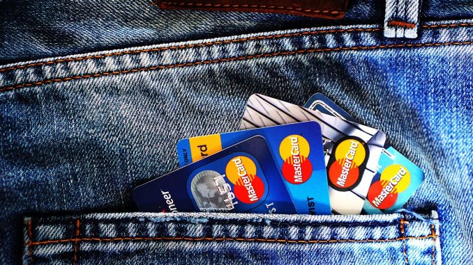 credit cards, denim, jeans